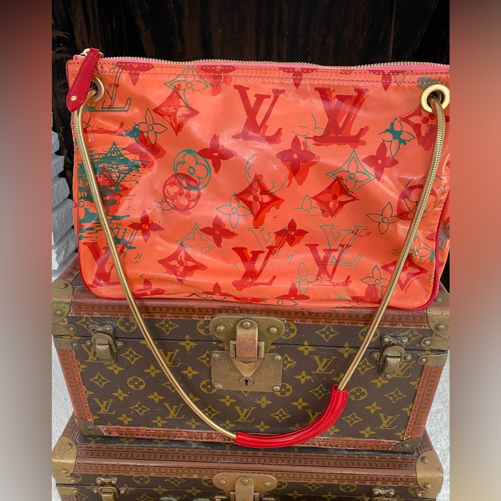 Louis Vuitton Red and Gold Shoulder Bag